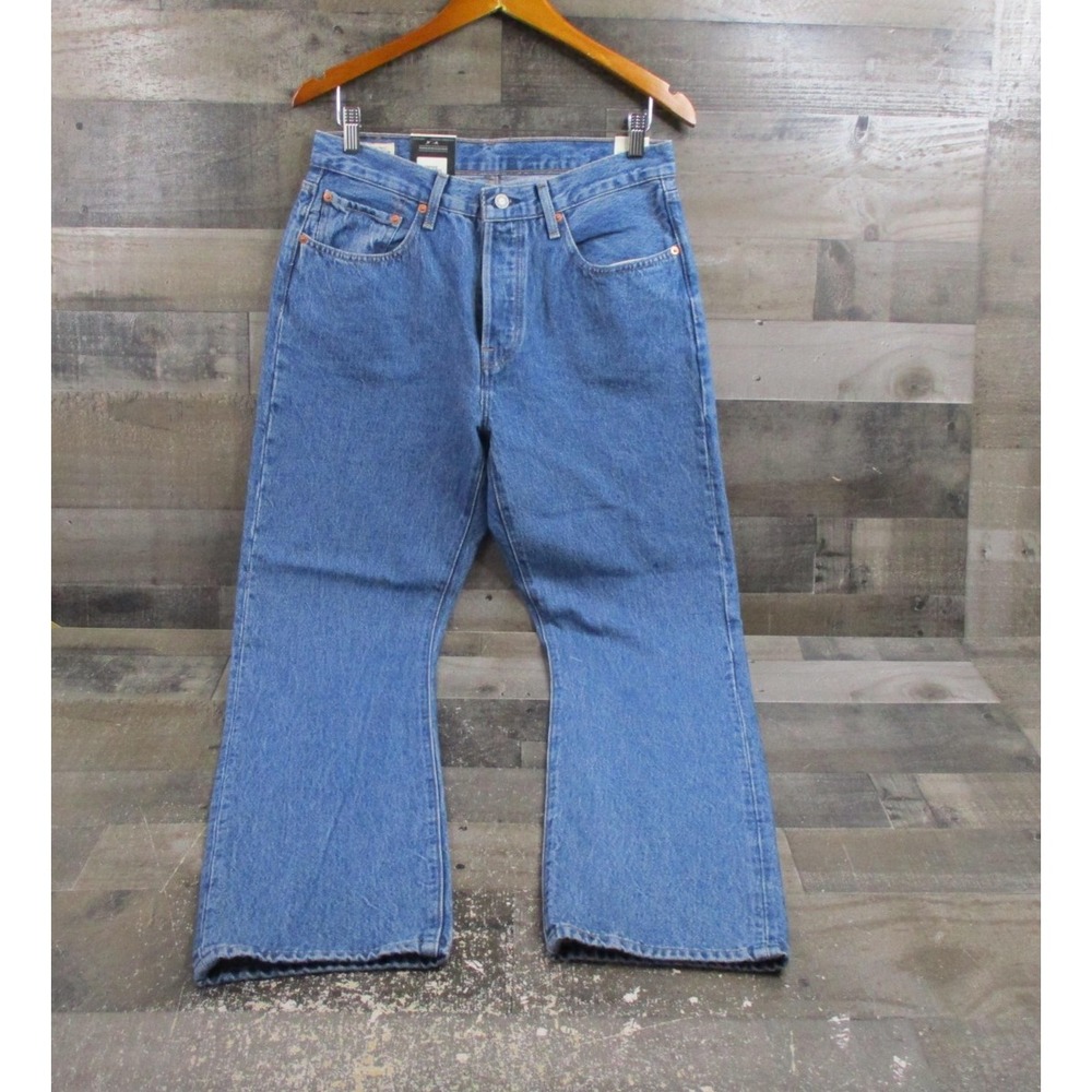 Levis 501 Jeans Mens 30x32 Blue Premium Denim Straight Leg High Rise Cotton NEW